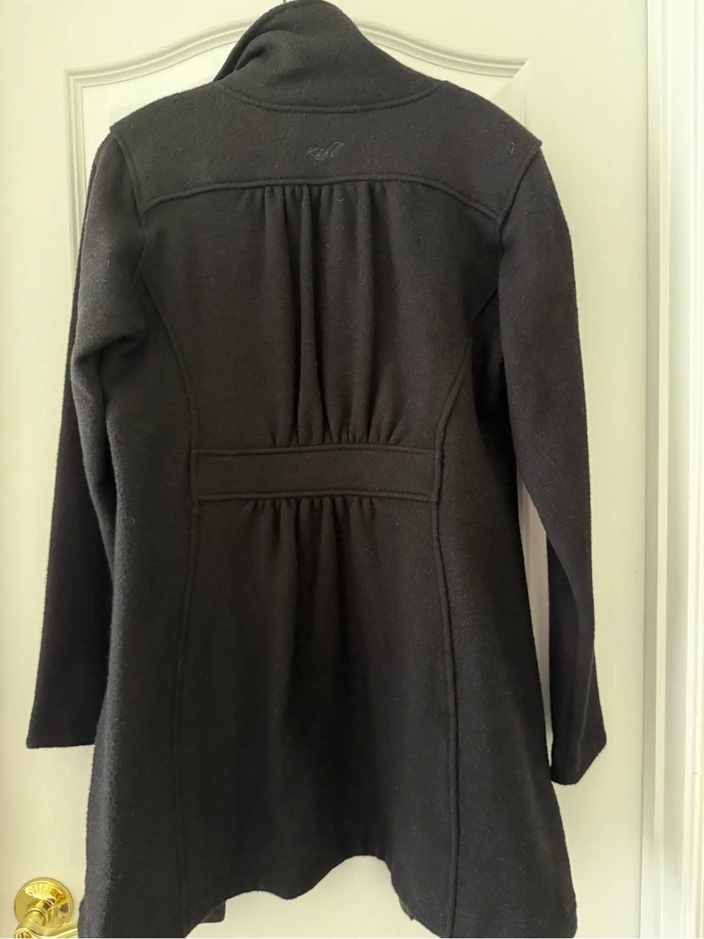 Kuhl Women's Black Button-Front Trench Coat - Classic Tailored Style